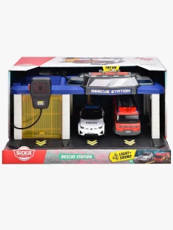 Legetøjsbiler & -Fartøjer-DickieToys Dickie Toys Dansk Redningsstation med 2 Transportmidler