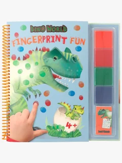 Kreativt Legetøj-DinoWorld Dino World Fingerprint Fun Malebog