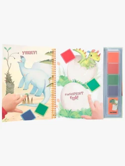 Kreativt Legetøj-DinoWorld Dino World Fingerprint Fun Malebog