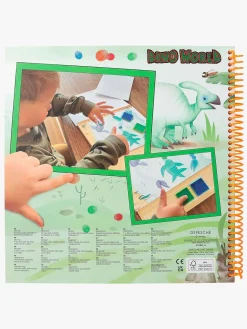 Kreativt Legetøj-DinoWorld Dino World Fingerprint Fun Malebog