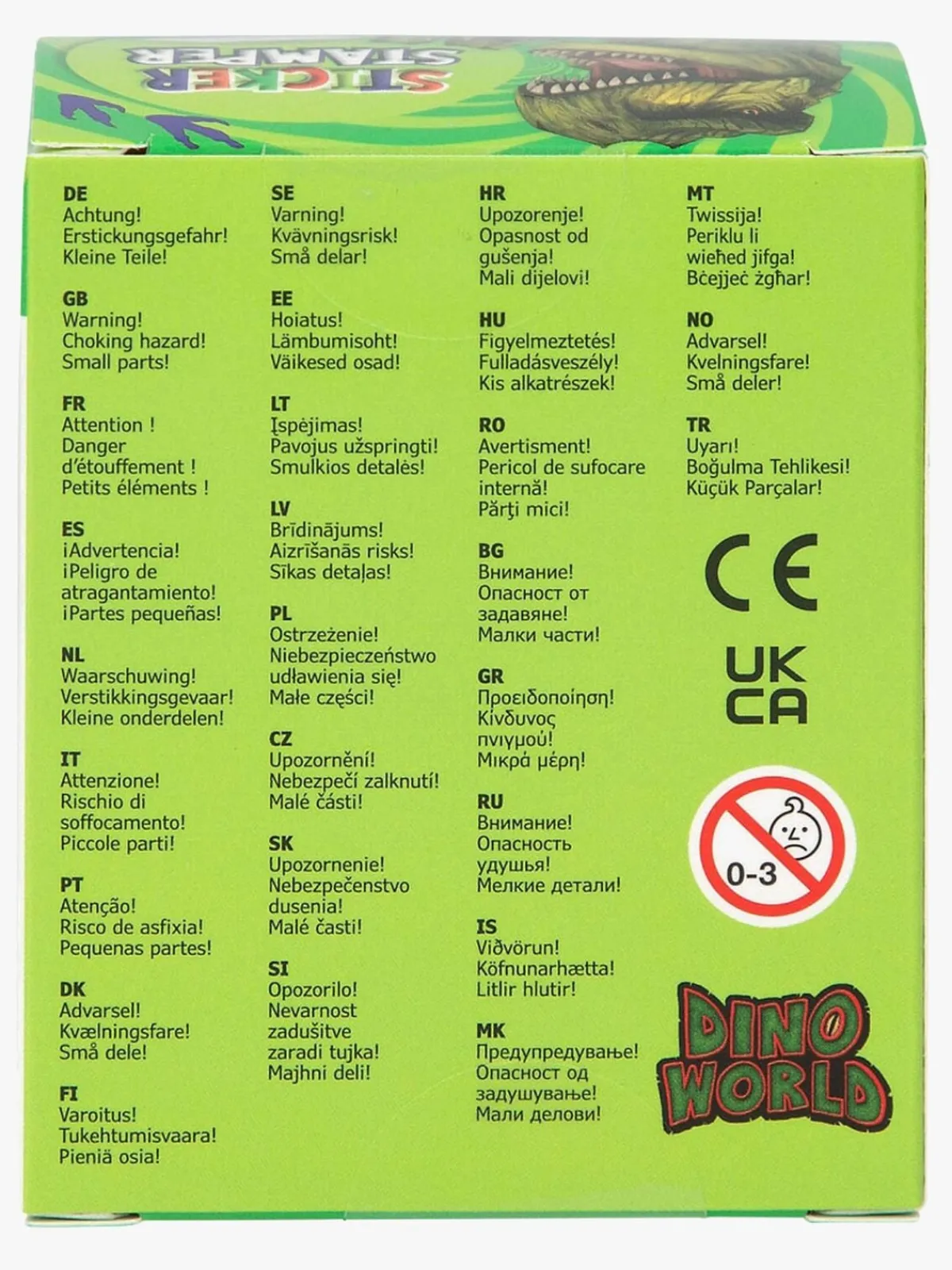 Kreativt Legetøj-DinoWorld Dino World Klistermærkestempel