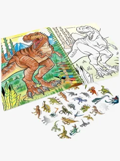 Kreativt Legetøj-DinoWorld Dino World Malebog med Farveblyanter