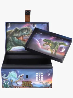 Legetøjsfigurer-DinoWorld Dino World Skattekiste med Kode & Musik