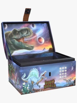 Legetøjsfigurer-DinoWorld Dino World Skattekiste med Kode & Musik