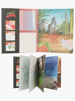 Kreativt Legetøj-DinoWorld Dino World Stick & Shine Malebog