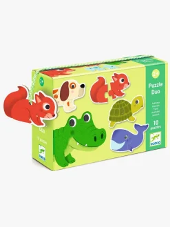 Spil & Puslespil-Djeco Duo Puslespil Dyr 20 Brikker Flerfarvet