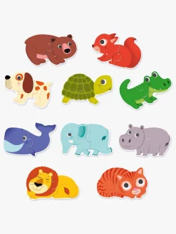 Spil & Puslespil-Djeco Duo Puslespil Dyr 20 Brikker Flerfarvet