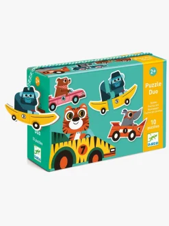 Spil & Puslespil-Djeco Duo Puslespil Racerbil 20 Brikker Flerfarvet