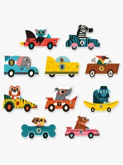 Spil & Puslespil-Djeco Duo Puslespil Racerbil 20 Brikker Flerfarvet