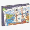 Spil & Puslespil-Djeco Observationspuslespil Pirat 100 Brikker