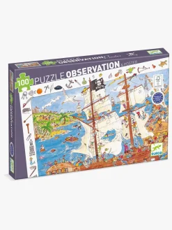 Spil & Puslespil-Djeco Observationspuslespil Pirat 100 Brikker