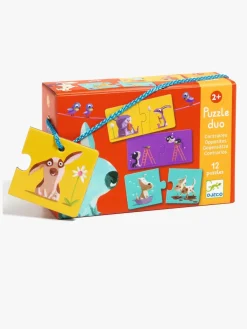 Spil & Puslespil-Djeco Puslespil Modsætninger 24 Brikker Gul/Blå/Flerfarvet