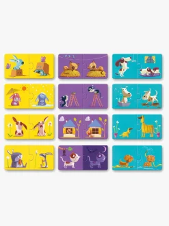 Spil & Puslespil-Djeco Puslespil Modsætninger 24 Brikker Gul/Blå/Flerfarvet