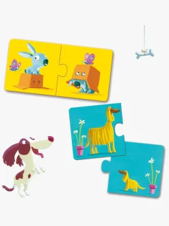 Spil & Puslespil-Djeco Puslespil Modsætninger 24 Brikker Gul/Blå/Flerfarvet