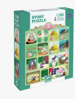 Spil & Puslespil-Djeco Puslespilssæt De Tre Små Grise 35 Brikker