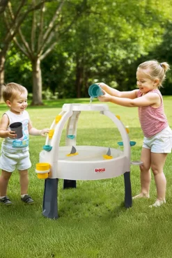 Togbaner & Legeborde-DOLU Fun Fountain Sand & Water Legebord, Hvid