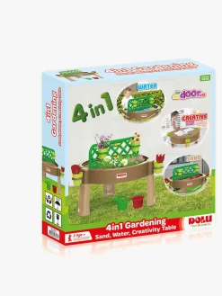 Togbaner & Legeborde-DOLU Gardening, Sand, Water, Creativity 4-i-1 Legebord, Brun