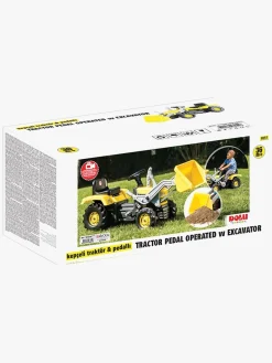 Pedal- & Gåbiler-DOLU Pedaltraktor, Gul