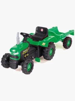 Pedal- & Gåbiler-DOLU Pedaltraktor m. Anhænger, Grøn