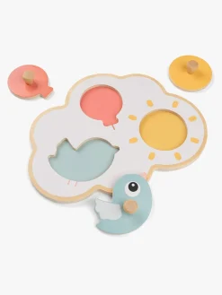 Spil & Puslespil-DoneByDeer Done By Deer First Peg Happy Clouds Puslespil, Color mix