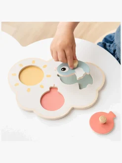 Spil & Puslespil-DoneByDeer Done By Deer First Peg Happy Clouds Puslespil, Color mix