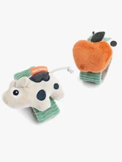 Babylegetøj-DoneByDeer Done By Deer Håndledsrangle 2-pak, Dotti Green Grøn/Hvid/Orange