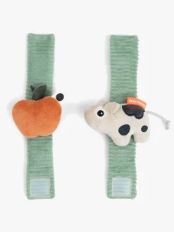 Babylegetøj-DoneByDeer Done By Deer Håndledsrangle 2-pak, Dotti Green Grøn/Hvid/Orange