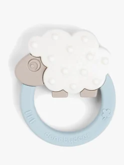 Babylegetøj-DoneByDeer Done By Deer Teether Bidelegetøj, Blue Blå/Hvid