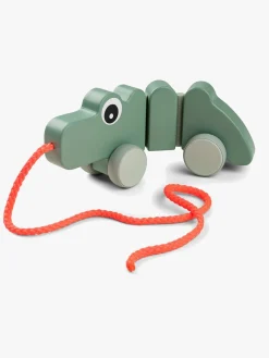 Trælegetøj-DoneByDeer Done By Deer Træklegetøj Krokodille, Grøn