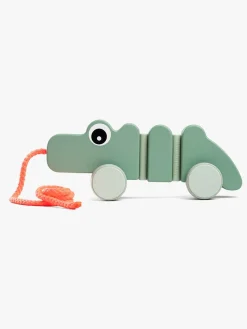 Trælegetøj-DoneByDeer Done By Deer Træklegetøj Krokodille, Grøn