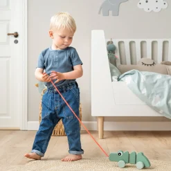 Trælegetøj-DoneByDeer Done By Deer Træklegetøj Krokodille, Grøn