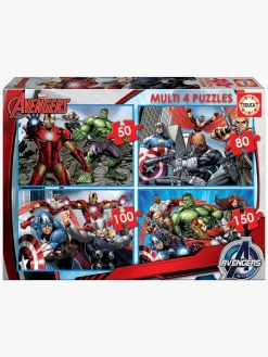 Spil & Puslespil-Educa Marvel Avengers Puslespil 4-i-1
