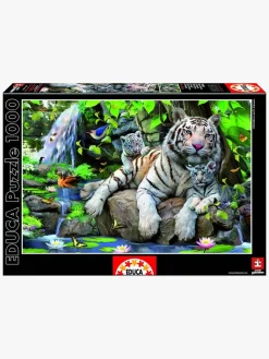 Spil & Puslespil-Educa Puslespil Bengal White Tigers 1000 Brikker