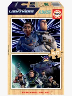 Spil & Puslespil-Lightyear Educa Puslespil 2x50 Træ