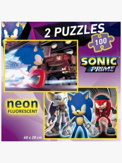 Spil & Puslespil-Educa Sonic Prime Puslespil Neon 2x100 Brikker