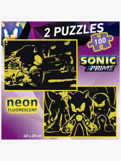 Spil & Puslespil-Educa Sonic Prime Puslespil Neon 2x100 Brikker