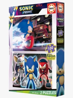 Spil & Puslespil-Educa Sonic Prime Puslespil Neon 2x100 Brikker