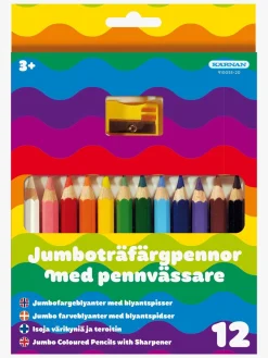 Kreativt Legetøj-Krnan Egmont Kärnan Træfarvepens 12 stk Halv-Jumbo