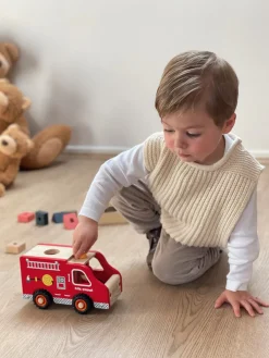 Legetøjsbiler & -Fartøjer-EgmontToys Egmont Toys  Træ Brandbil