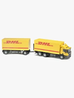 Legetøjsbiler & -Fartøjer-Emek Distributionsbil Med Trailer Scania DHL