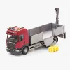 Legetøjsbiler & -Fartøjer-Emek Kranbil Scania, Rød