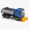 Legetøjsbiler & -Fartøjer-Emek Lastbil m. Tippelad & Sneplov Scania, Blå