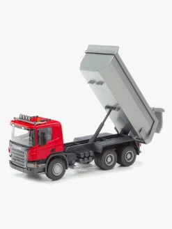Legetøjsbiler & -Fartøjer-Emek Lastbil m. Tippelad Scania, Rød