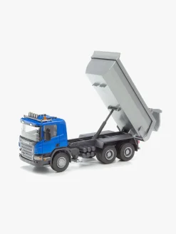 Legetøjsbiler & -Fartøjer-Emek Lastbil m. Tippelad Scania, Blå