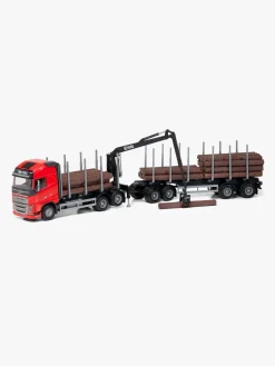 Legetøjsbiler & -Fartøjer-Emek Tømmerlastbil Volvo FH16/750, Rød