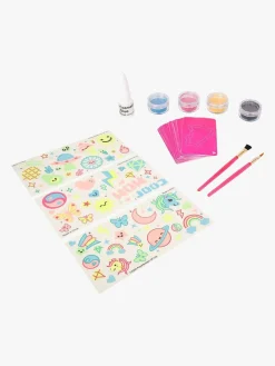 Kreativt Legetøj-Fabelab FAB LAB Glow In The Dark Glitter Tatoveringssæt