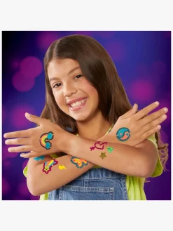 Kreativt Legetøj-Fabelab FAB LAB Glow In The Dark Glitter Tatoveringssæt