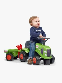 Pedal- & Gåbiler-Falk Claas Traktor med Tilbehør Grøn