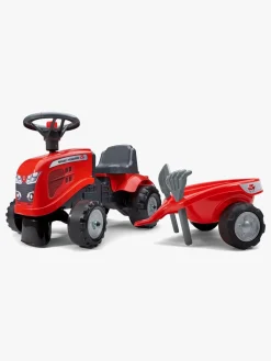 Pedal- & Gåbiler-Falk Massey Ferguson Traktor med Tilbehør Rød