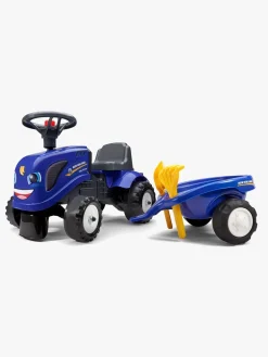 Pedal- & Gåbiler-Falk New Holland Traktor med Tilbehør, Blå Blå